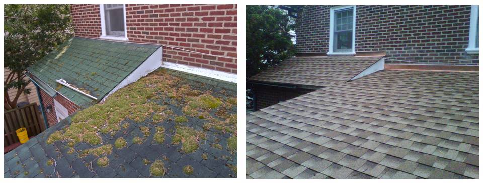 roofing replacement before and after